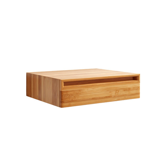 Movqi Bamboo Floating Nightstand with Drawer